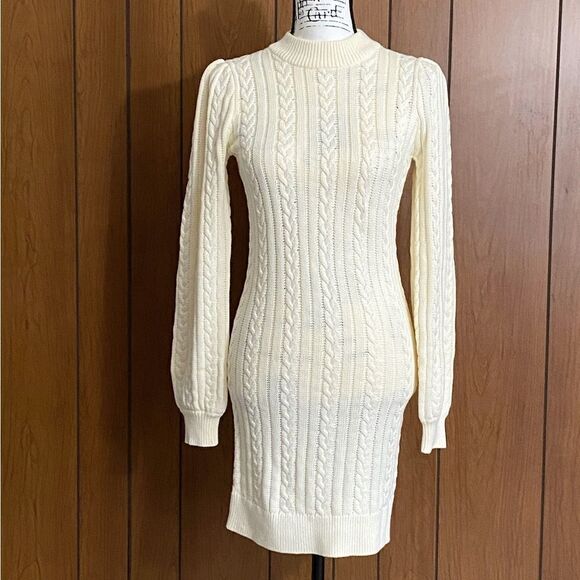 WAYF Cabled Sweater Dress size XS - Picture 4 of 11